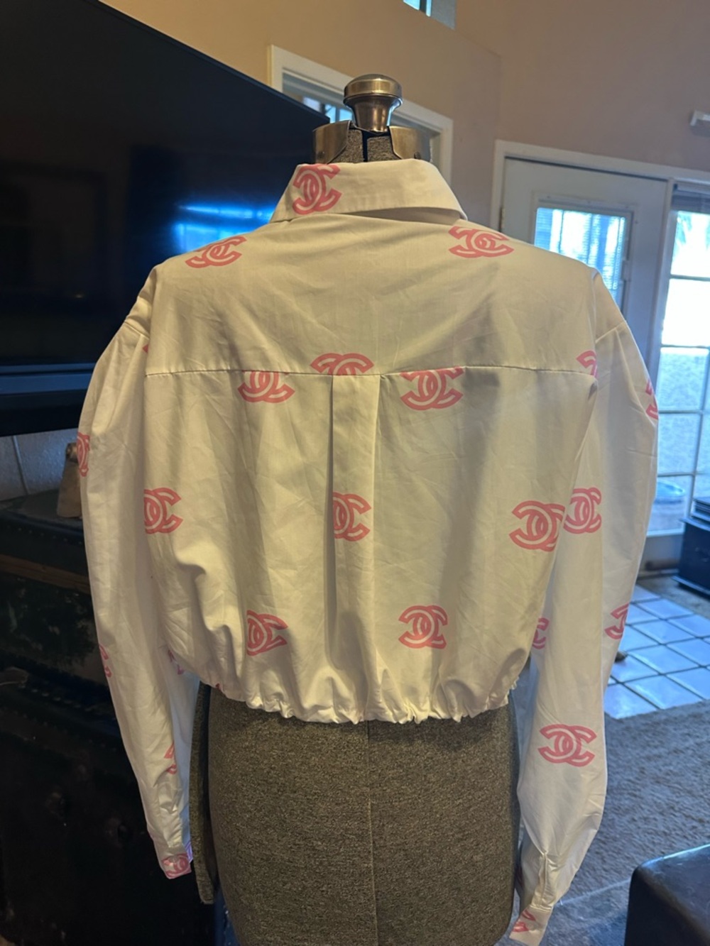 CC White Blouse with Pink Logo - Picture 3 of 5